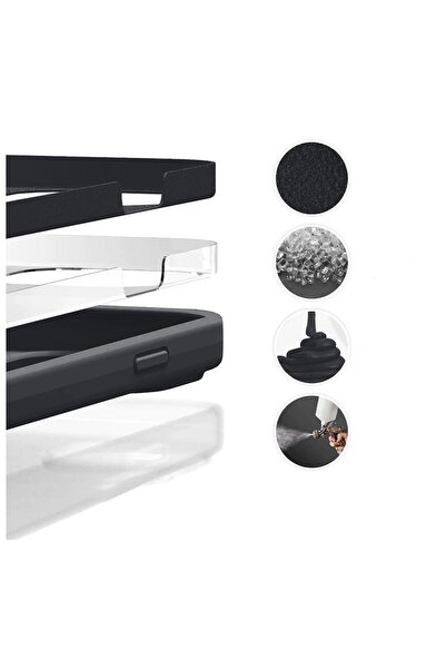 bestcase Θήκη Husa Premium Silicon + Tempered Glass για Apple iPhone 17 Pro, Μαύρη