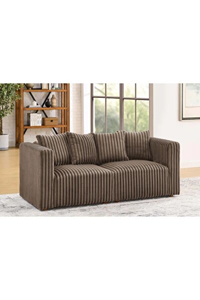 Vivense RİTA KADİFE İKİLİ KOLTUK, KAHVERENGİ