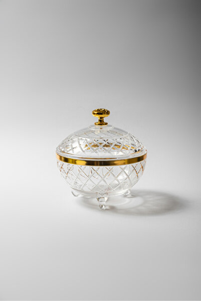 Bin Shihoun Clear acrylic date tray with a modern golden design