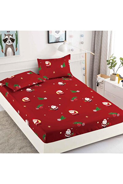 CHIRASO CHIRASO Bed Cover Set, Christmas Theme, FINE, ELASTIC 180x200cm and 2 Pillowcases, Santa Claus