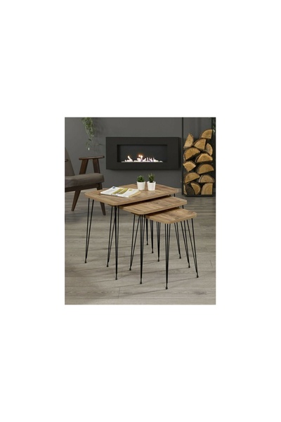 Vivense TUBİHOME DİKDÖRTGEN ZİGON SEHPA, MEŞE