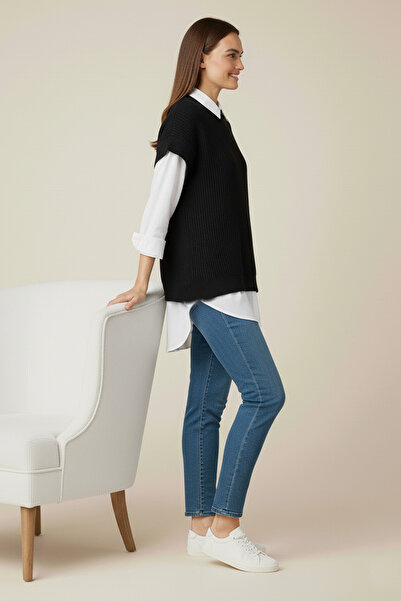 benguen Hair Knitted Sweater H25310 Black