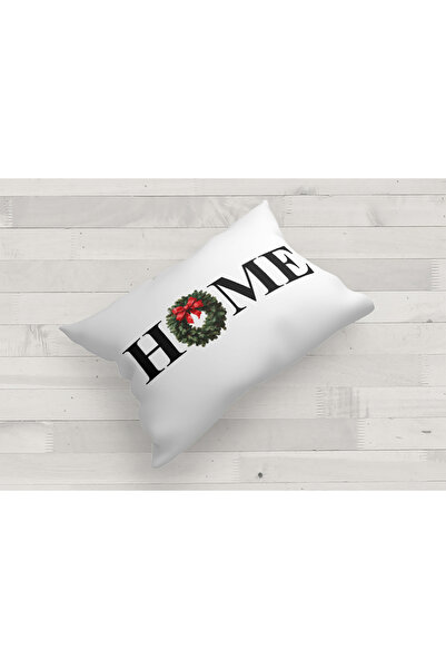 Evmila New Year Patterned Double-Sided Printed Velvet Throw Pillow Cover - 35X55 cm |   Soft Touch, Stylish Design