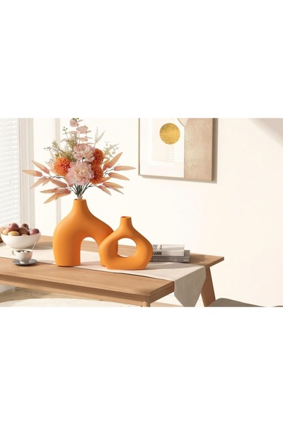 Vivense MODERN VAZO SET, SOFT TURUNCU