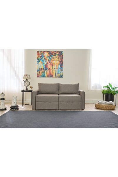 Vivense SAROS YATAKLI SANDIKLI İKİLİ KANEPE, KAHVE