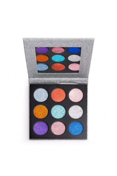 MAKEUP REVOLUTION , Pressed Glitter, Face Palette, Illusion, 13.5 g
