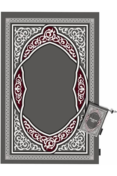 saharr ART MOOD HOME Pocket Waterproof Travel Prayer Rug - Foldable Lightweight with Carry Bag, Gray