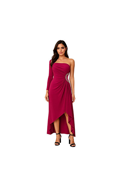 PRİNCESS فستان نبيتي بكتف مكشوف وتفاصيل لامعة