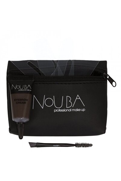 Nouba 30 Set Nouba: Nouba, Eyebrow Brush + Nouba, Eyebrow Gel, 7 ml + Textile Makeup Bag, Black