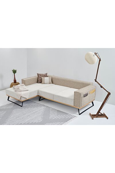 Vivense LOFT KÖŞE KOLTUK, KREM, SOL KÖŞE
