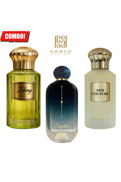 Ahmed Al Maghrabi AHMED AL MAGRIBI-COMBO OF 3 -[ Zeleny,Saphire,Oud Couture] - 3 Perfumes