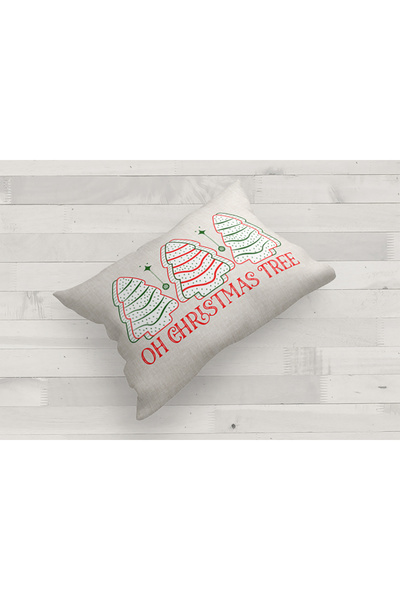 Evmila New Year Patterned Double-Sided Printed Velvet Throw Pillow Cover - 35X55 cm |   Soft Touch, Stylish Design