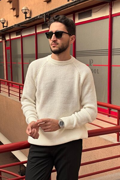 inpool Oversized , Crew Neck, High Quality, Cotton, Basic Knitwear Sweater Pltk07