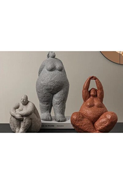 Vivense İSKANDİNAV MERY OBJE ÜÇLÜ SET, BEJ, GRİ