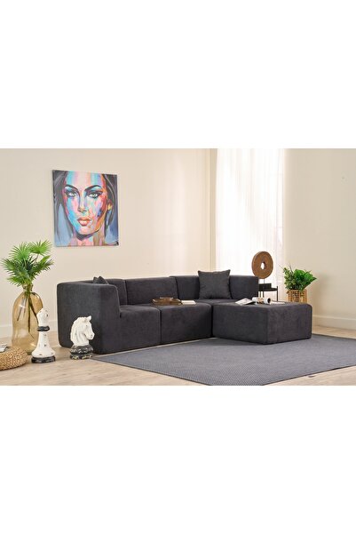 Vivense RAKS SERİSİ MODULER FULL SÜNGER KÖŞE KOLTUK, SAĞ VE SOL, ANTRASİT