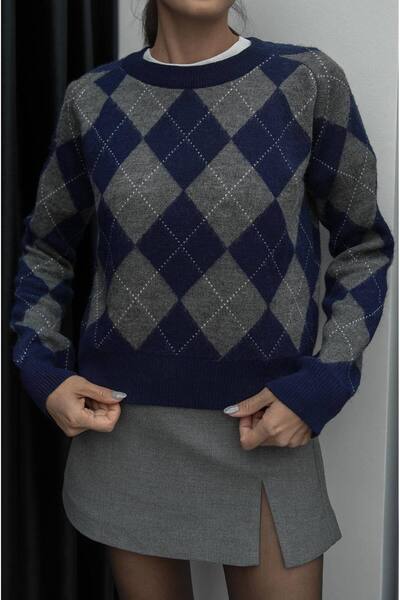 Nil's BUTİK سترة تريكو بنمط البقلاوة الكاملة