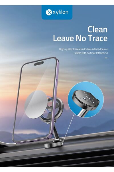 Zen Store XYKLON Magnetic Universal Car Phone Mount, 360° Rotating Adhesive Dashboard Holder