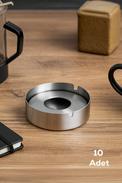 Porsima 10-штучний Te-136 металевий попільничка з нержавіючої сталі - попільн...