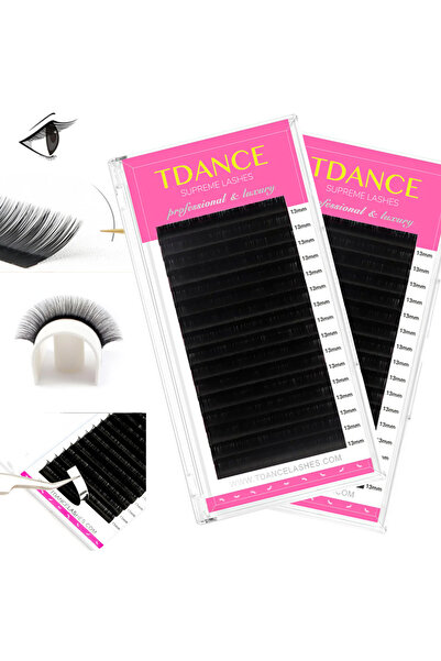 Choice60 وصلات رموش كلاسيكية من تي دانس، 16 صفًا، رموش ناعمة من المنك الصناعي...