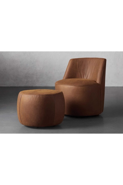 Vivense LOFT BERJER VE PUF, KAHVE