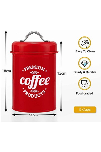 Saharaz Airtight Kitchen Containers Decorations with Lids,Red Portable 3 Coffee Tea Sugar Set