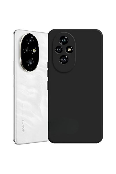 bestcase Husa Premium Silicon + Sticlă Securizată pentru Honor 200 5G, Negru