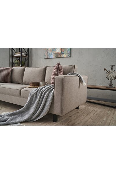 Vivense KALE SERİSİ ÜÇLÜ KOLTUK, KETEN, KREM