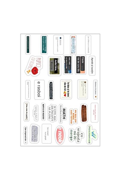 autostickere Set No. 15 - 30 Funny Stickers, 4-5 cm, Waterproof, Laminated, Thickness 0.1 mm