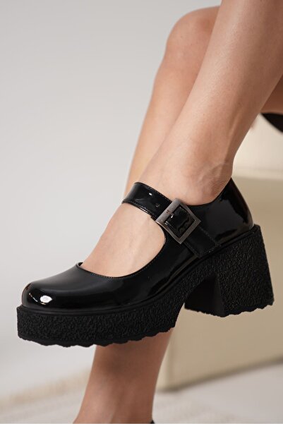 TRENDELLA Helen women's black patent leather daily shoes