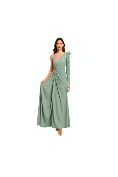 PRİNCESS بكتف واحد بلون أزرق فاتح