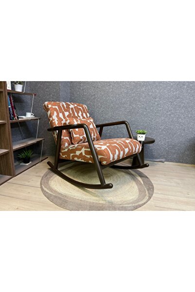 Vivense ASEDİA MİNİTO SALLANAN SANDALYE, TURUNCU, CEVİZ AHŞAP AYAK