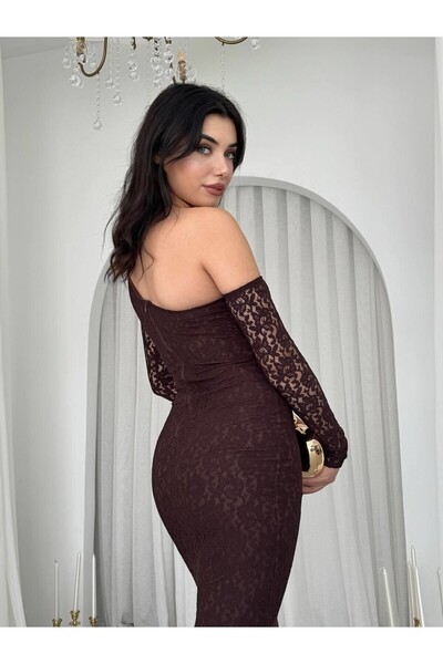 Julidress Φόρεμα με δαντέλα Premium με έναν ώμο