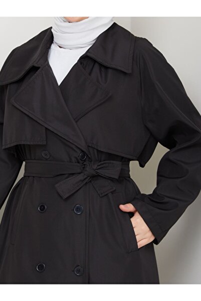 CLB COLLECTION Kadın Uzun Trenç Kot Su Geçirmez 130cm