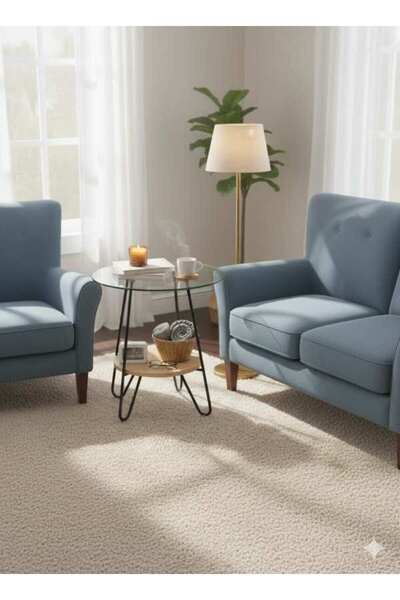 Generic طاولة جانبية للشاي والقهوة بتصميم عصري