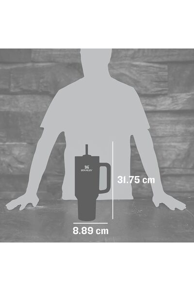 Stenley STANLEY 40oz Insulated Tumbler Stainless Steel with Handle & Straw – Black