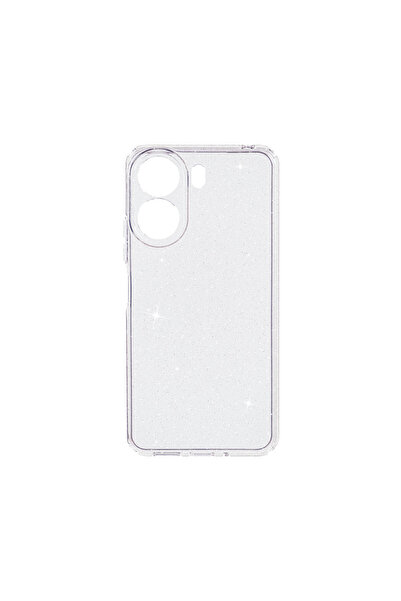 bestcase Θήκη Husa Glitter + Σκληρυμένο Γυαλί για Xiaomi Redmi 13C 4G, Ασημί