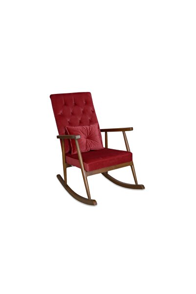 Vivense TREND SALLANAN SANDALYE, BORDO, AHŞAP, CEVİZ AYAK