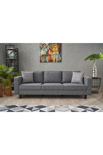 Vivense KALE SERİSİ ÜÇLÜ KOLTUK, KETEN, GRİ