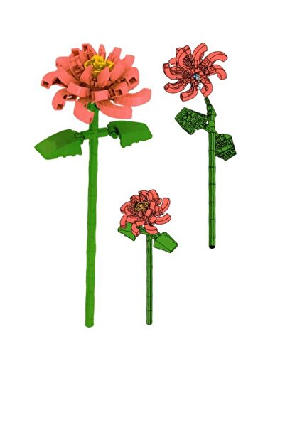 ctoy Ctoys Flower Arrangement Mini Block Camellia - Ctoy-749