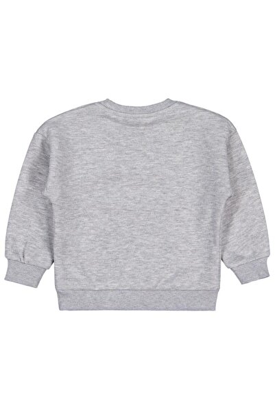 Civil Girls Pullu Kalp Nakışlı 2-5 Yaş Sweatshirt - Gri 2-3 Yaş