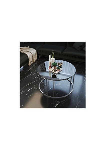 Vivense TUBİHOME ORTA SEHPA, GÜMÜŞ SİYAH