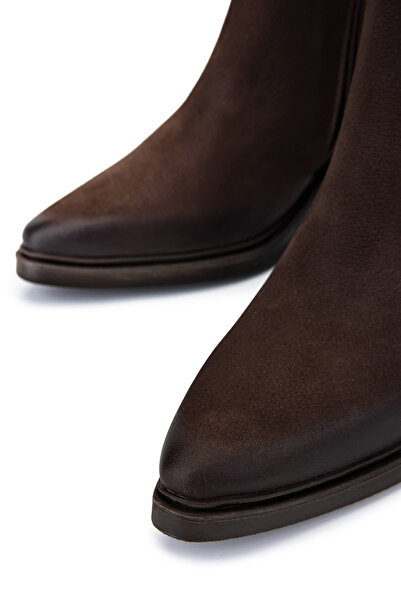 Tamer Tanca Kadın Hakiki Deri Kahverengi Topuklu Bot