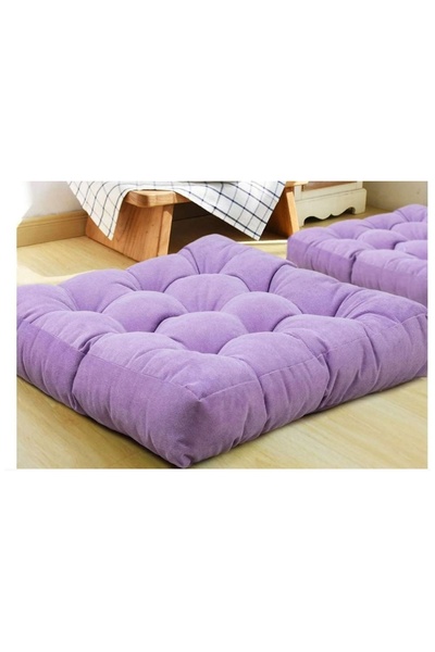 Vivense TUBİHOME KARE DEKORATİF YER MİNDERİ, MOR