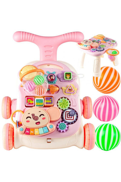 MalPlay Antepremergator muzical cu activitati 2 in 1 Roz