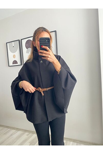 TB Butik Belted Stamp Poncho