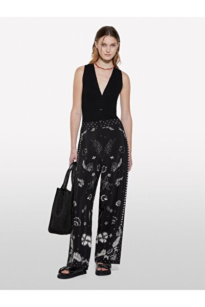 Sisley Women's Linen Blend Slim Fit Knitwear Vest 325P105Gm602J-Sis100