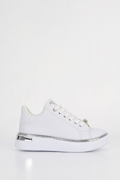 Mamito Ayakkabı MDL 328 Bağcık Gold Toka Detaylı Spor Ayakkabı