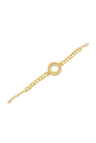 FerizZ Altın Kaplama İmitasyon Zirkon Taşlı Desenli Figaro Arpa Model Çeyrek ...