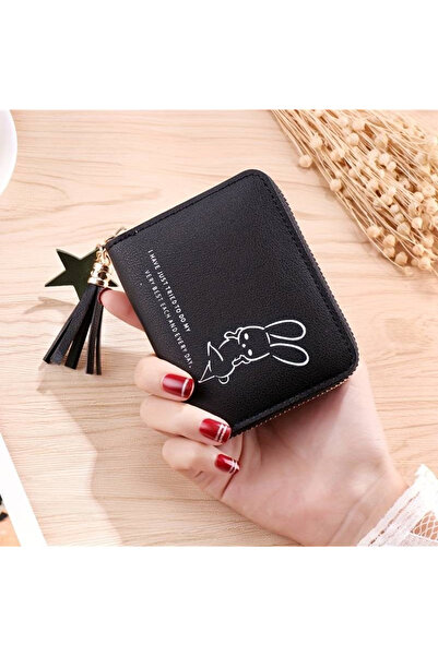 TATA CRAFT Unisex Fermuarlı Kart Yuvalı Küçük Kartlık Cüzdan Aksesuarlı Charm...