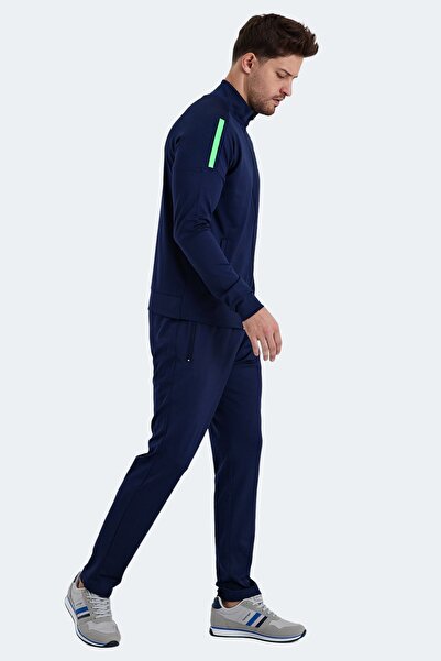 Slazenger Günlük Fermuarlı Dik Yaka Erkek Eşofman Takımı Lacivert